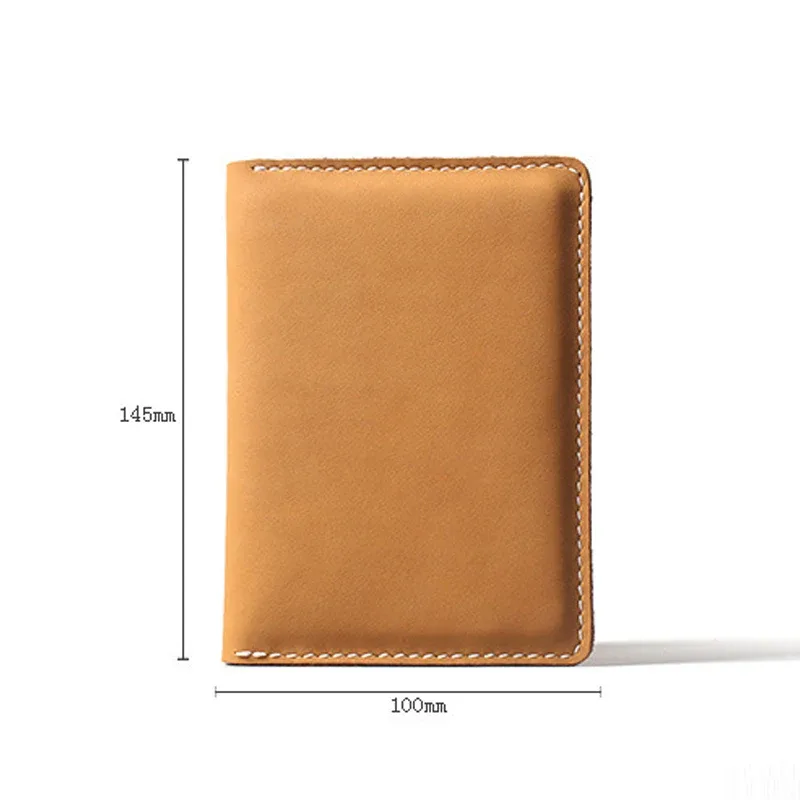 porte-passeport en cuir vintage – portefeuille de voyage bloquant rfid avec fentes pour cartes et poche d'identification, étui pour billets d'air en cuir de vache pour hommes