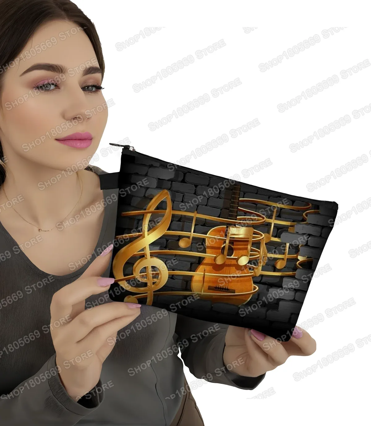 trousse à cosmétiques pour notes de musique pour femmes, sac de maquillage pour piano, jemakeup, sacs de rangement pour femmes pour le voyage, organisateurs de cosmétiques, sac cadeau
