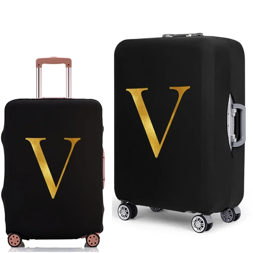 housse de protection pour bagages avec lettres imprimées, étui de protection plus épais pour valise, étui anti-poussière élastique pour accessoires de voyage de 18 à 32 pouces