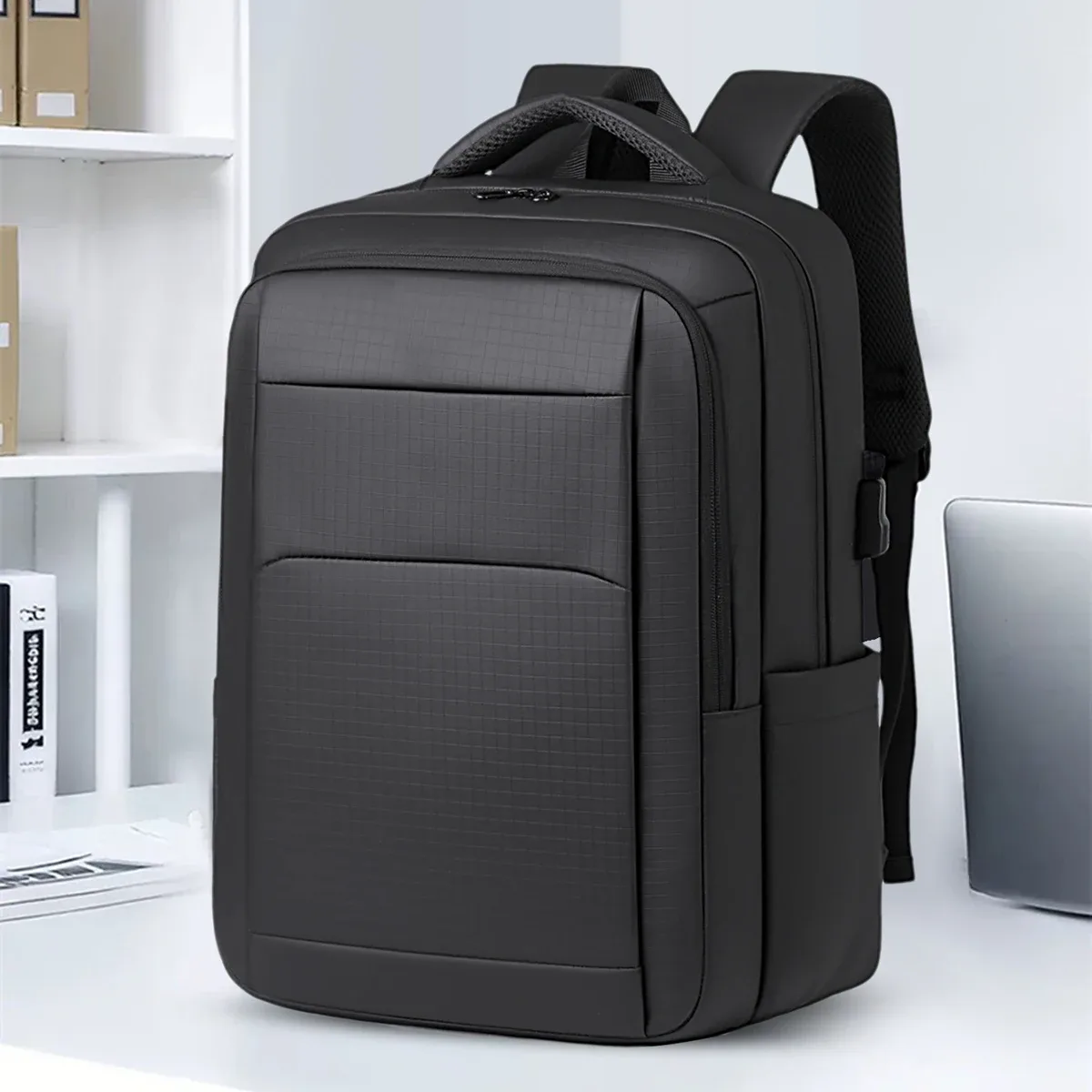 Sac à dos pour homme, grande capacité, sac à dos de voyage léger, sac d'ordinateur pour les trajets professionnels, sac pour étudiants du lycée et de l'université