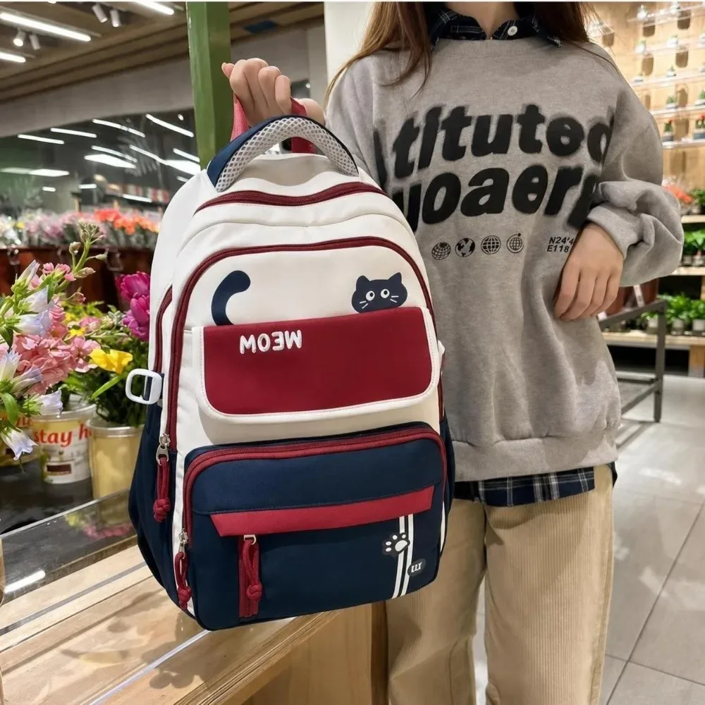 sac à dos scolaire léger, imperméable, grande capacité, double bandoulière, style universitaire esthétique, sac pour ordinateur