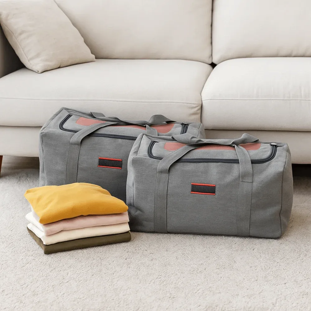 sac de voyage multifonctionnel en toile, grande capacité, pliable, sac de déménagement, sac fourre-tout résistant à l'usure pour hommes
