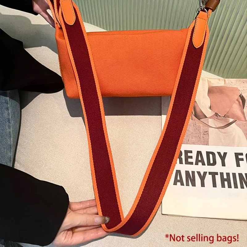 élargissement toile tissé large bandoulière sac fourre-tout ceinture sac à bandoulière sangle pour h boîte à déjeuner toile sac à main accessoires