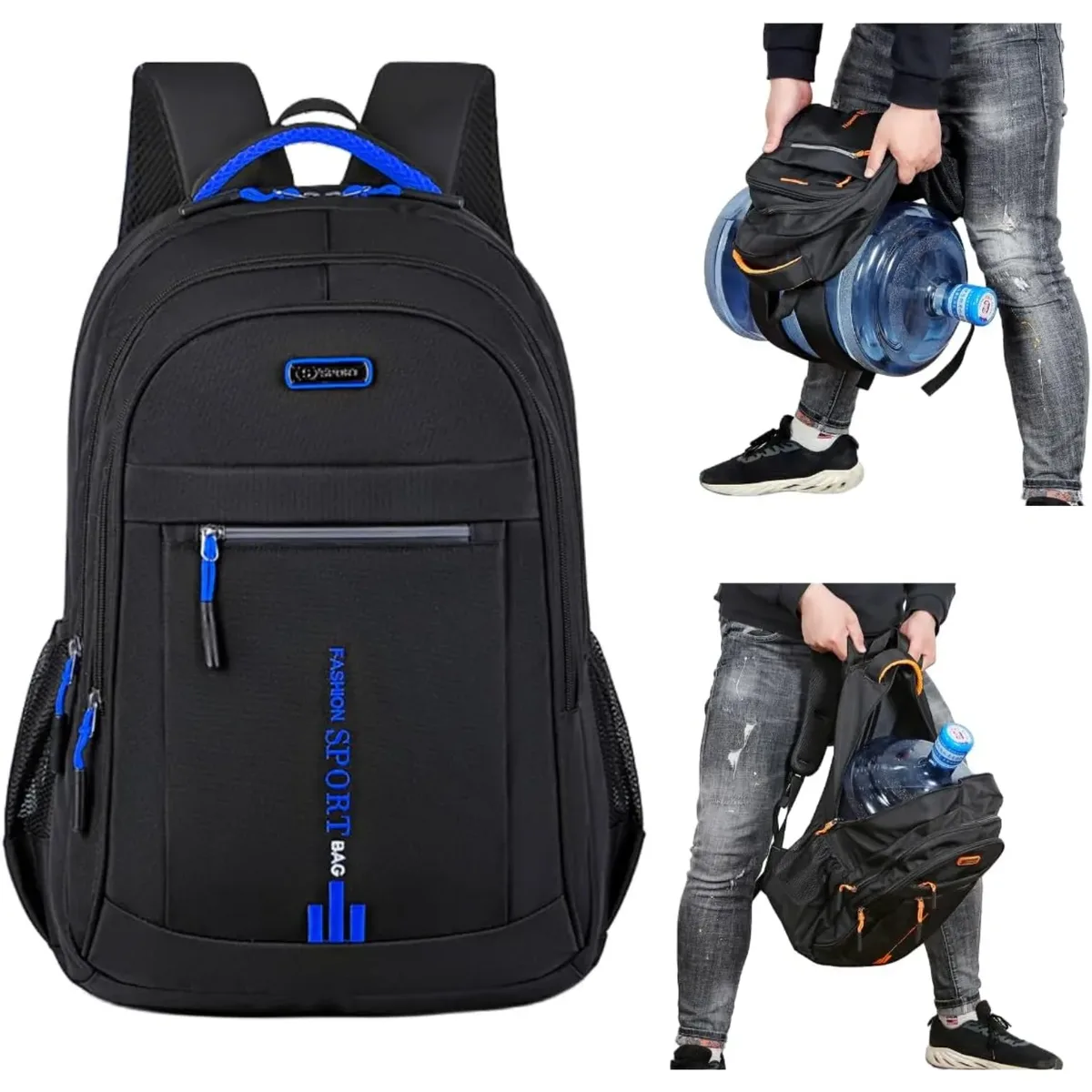 sac à dos de grande capacité pour ordinateur portable, sac de voyage d'affaires, organisateur multi-poches, bretelles réglables pour le travail, les loisirs et les déplacements 