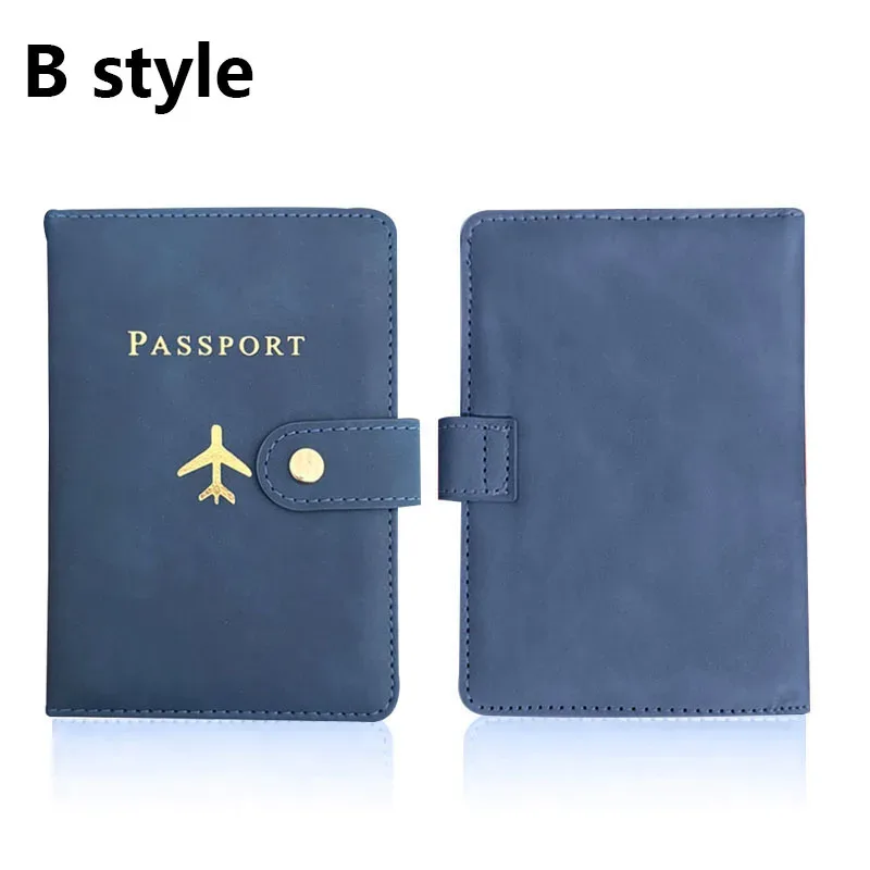 étui porte-passeport en cuir pour essentiels de voyage, portefeuille cartes de crédit, housse de passeport pour femme/homme avec boucle