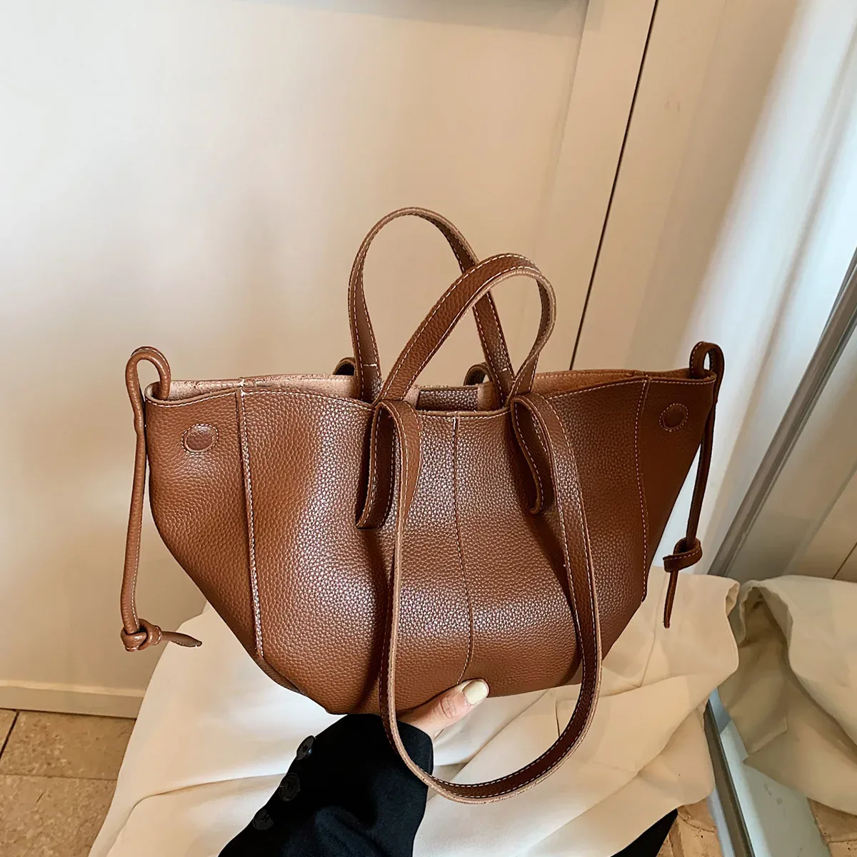 sac à dos grande capacité en cuir pour femme, sac à main de luxe pour le quotidien, sac de shopping, sac de voyage, sac fourre-tout imperméable et tendance