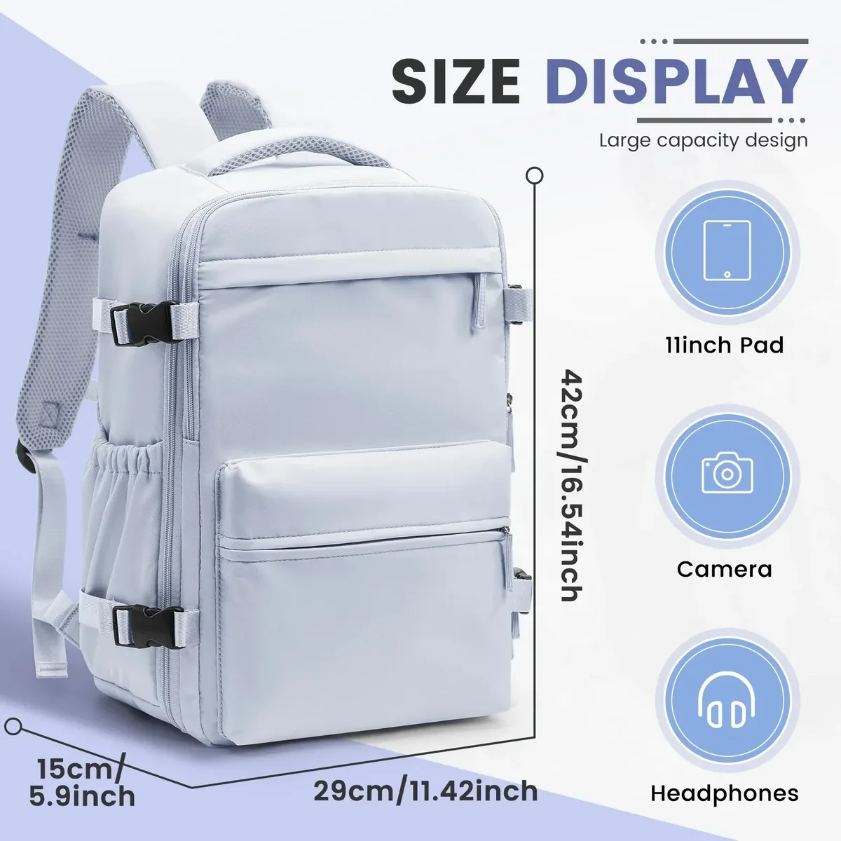 sac de cabine ryanair 40x20x25, sac à dos de compression sous vide pour homme, bagage à main, sac à dos pour ordinateur portable, sac de rangement sous vide pour vêtements 42x29x15