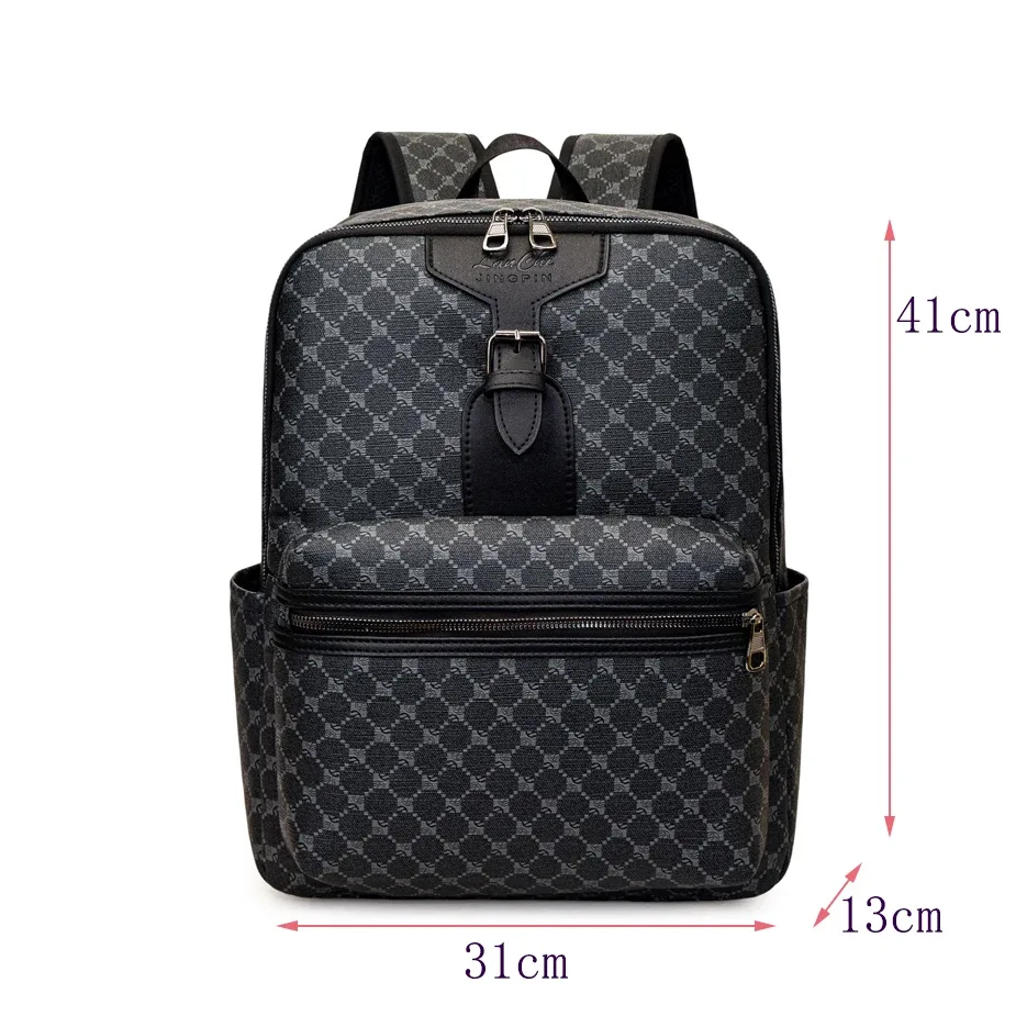 sacs à dos de luxe pour hommes, sac d'ordinateur de grande capacité de haute qualité, sac à bandoulière étanche en pu, sac d'école de style vintage
