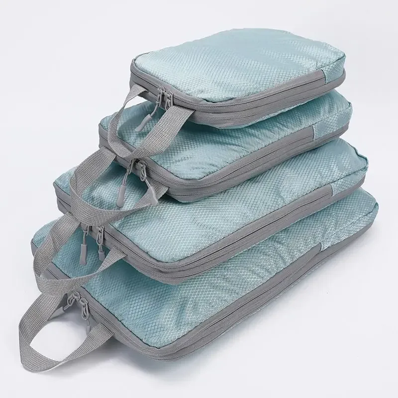 homefish ensemble de 4 sacs de rangement de voyage compressibles verticaux imperméables multifonctionnels pour bagages d'affaires