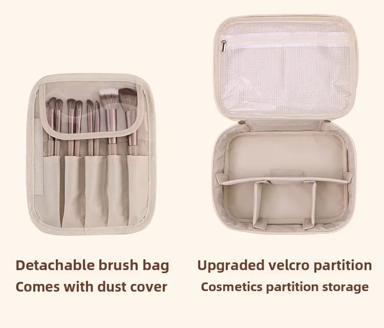 nouvelle trousse de toilette femme grande capacité, sac de maquillage portable de luxe pour voyage, pochette de rangement pour articles de toilette quotidiens