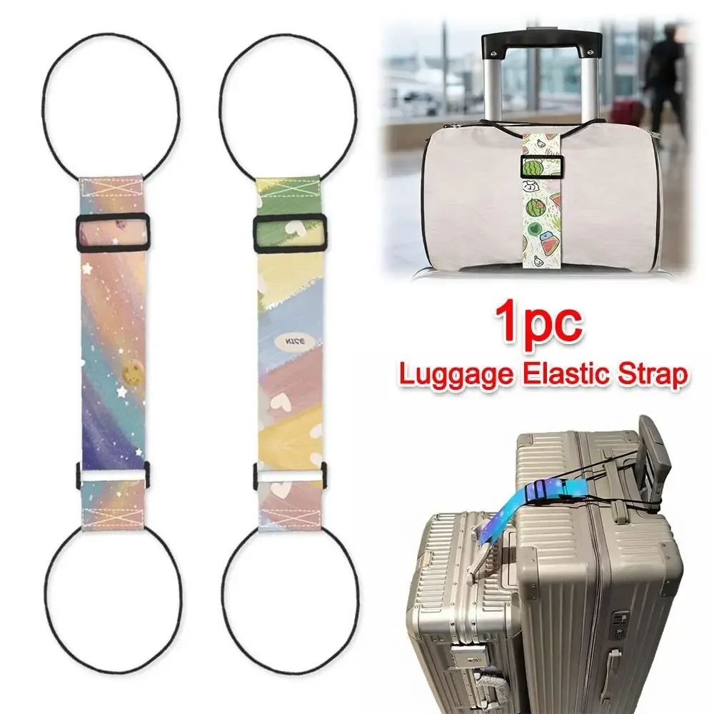 sangle élastique colorée pour bagages, réutilisable, réglable, sangle de fixation pour valise de voyage, sangl