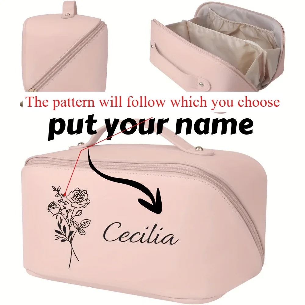 pochette de toilette personnalisée en forme de nuage, grande capacité, portable, pour voyage, sac de rangement pour cosmétiques, cadeau personnalisé