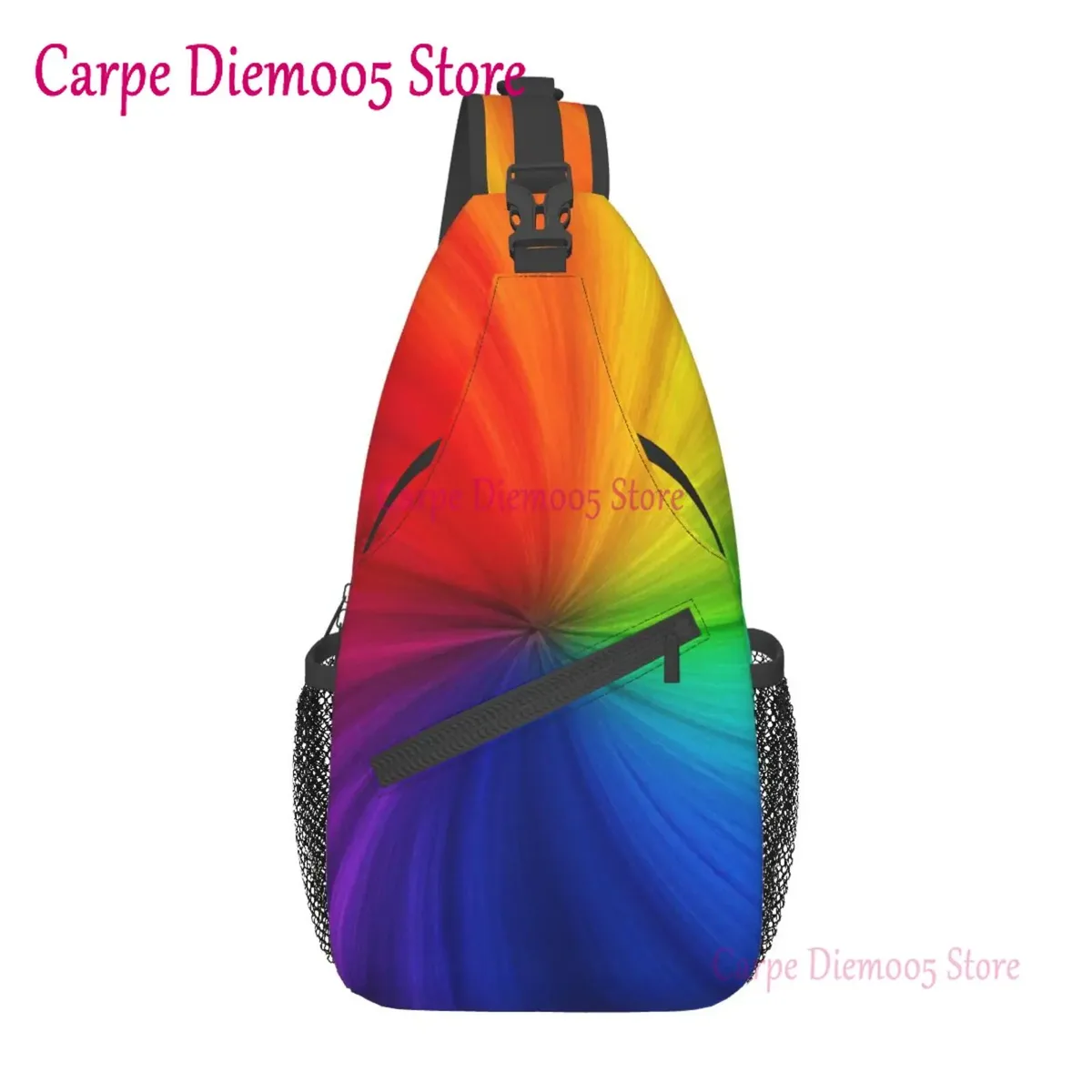 sac à bandoulière arc-en-ciel pour hommes, sac à dos de poitrine pour randonnée
