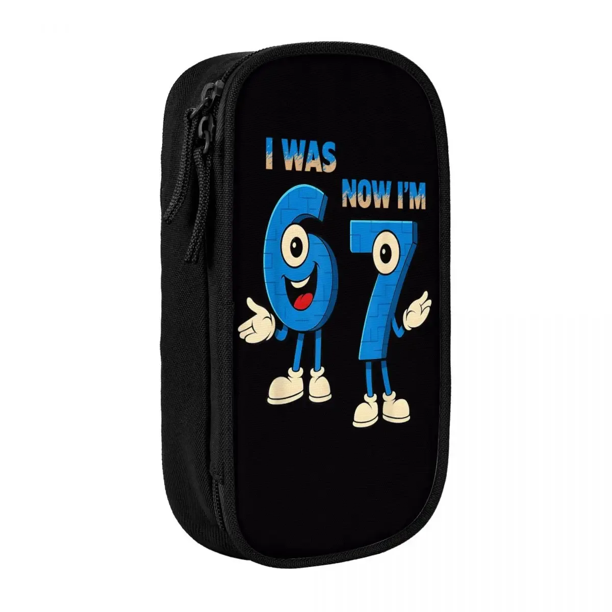 meme 6 7 six seven italien volez un cerveau 67 trousse à crayons toile boîte à crayons enfant vintage collège école étuis à crayons fournitures