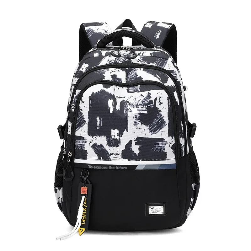 sacs à dos camouflage graffiti pour hommes, sacs d'école imperméables en oxford, sac pour ordinateur portable, sac à dos de voyage, cartable pour lycéen