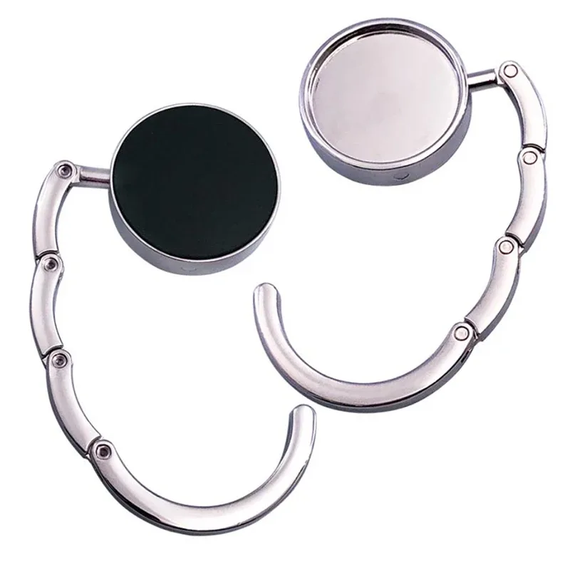 porte-documents en alliage argenté, sac à main, sac à main, cintre, support, table, pliant, portable, 1 pièce
