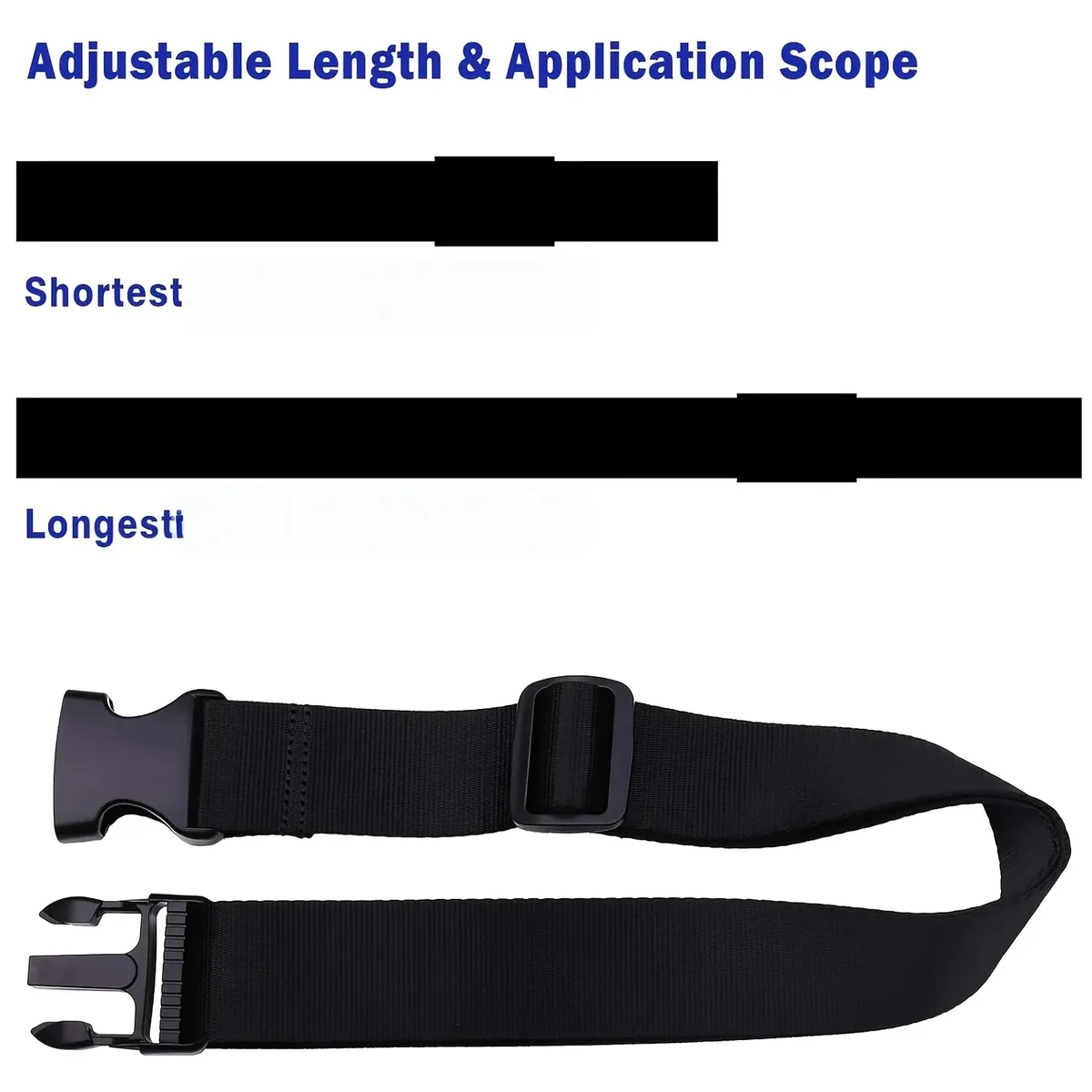 2 sangles de bagage de voyage, ceinture de valise élastique télescopique, sangle de fixation pour valise, sangle à boucle de voyage