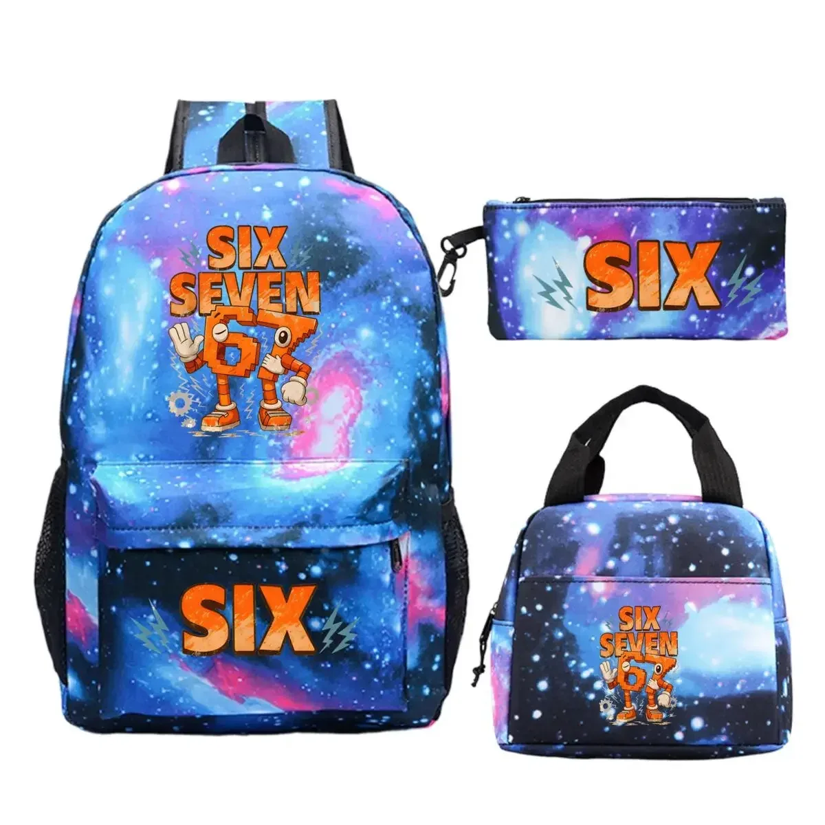 lot de 3 sacs à dos imprimés 67 six seven, style simple, légers, pour garçons et filles, sacs d'école amusants avec le numéro 67, sacs de voyage, mochilas