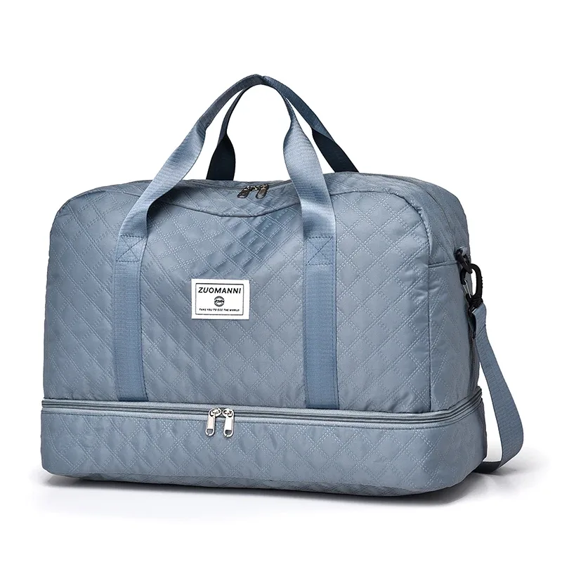 sac de voyage léger en latex rhombique, sac de rangement portable de grande capacité pour le sport et le fitness, sac de week-end de nuit