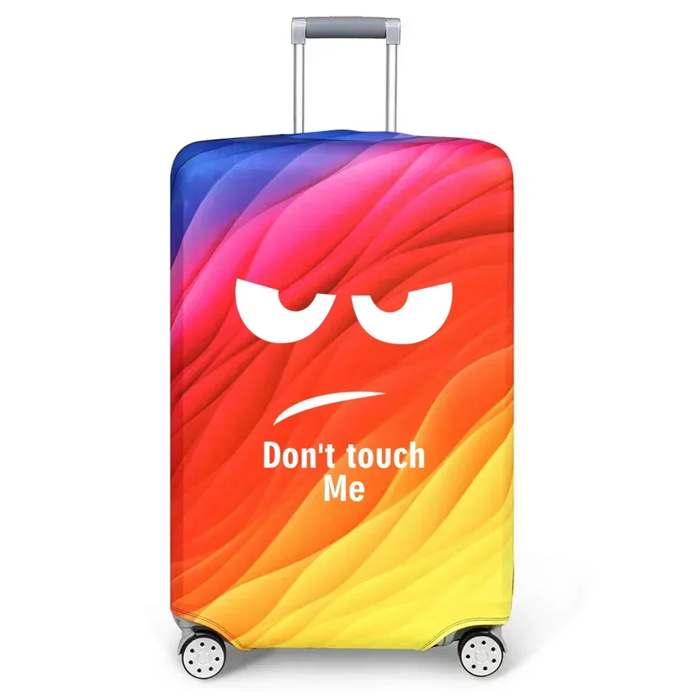 housse de protection pour bagages imprimé don't touch me, pour valise de 18 à 32 pouces, housse en tissu extensible, housse de chariot, accessoires de voyage