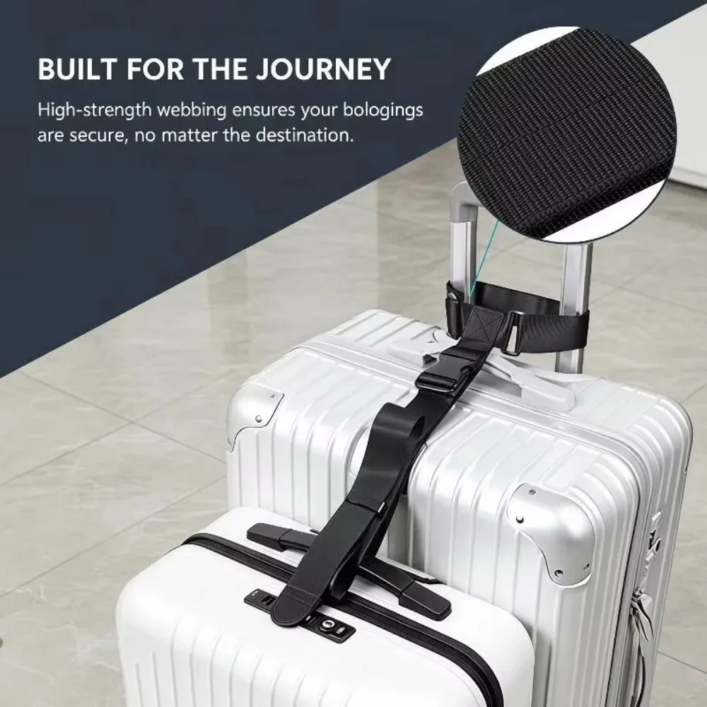 1 pièce sangle de bagage de voyage télescopique élastique avec boucle à came réglable, sangle de voyage en nylon durable, ceinture pour sac de voyage, voyage en famille