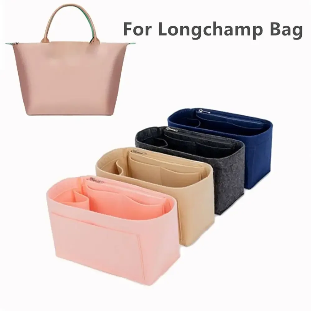sac à main avec doublure en feutre, pochette de rangement, fourre-tout, sac de rangement interne avec poches, doublure en feutre anti-poussière pour sac longchamp