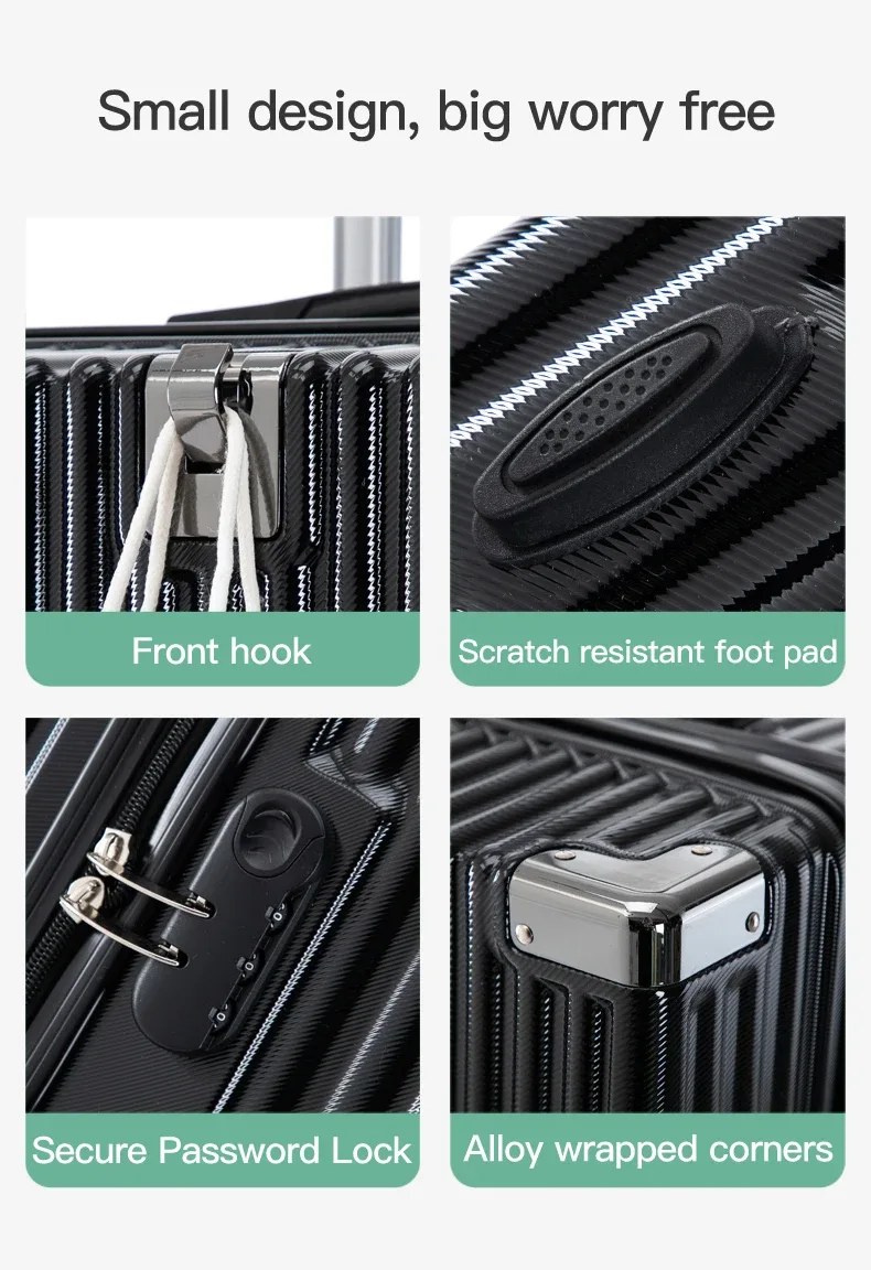 valise à roulettes moderne personnalisée, grand bagage pc abs de 20/22/24/26/28 pouces avec serrure à combinaison, valise de prix de gros