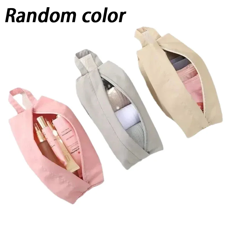 nouvelle trousse de maquillage femme 2026 – style coréen couleur unie, pochette de toilette imperméable, organisateur de maquillage