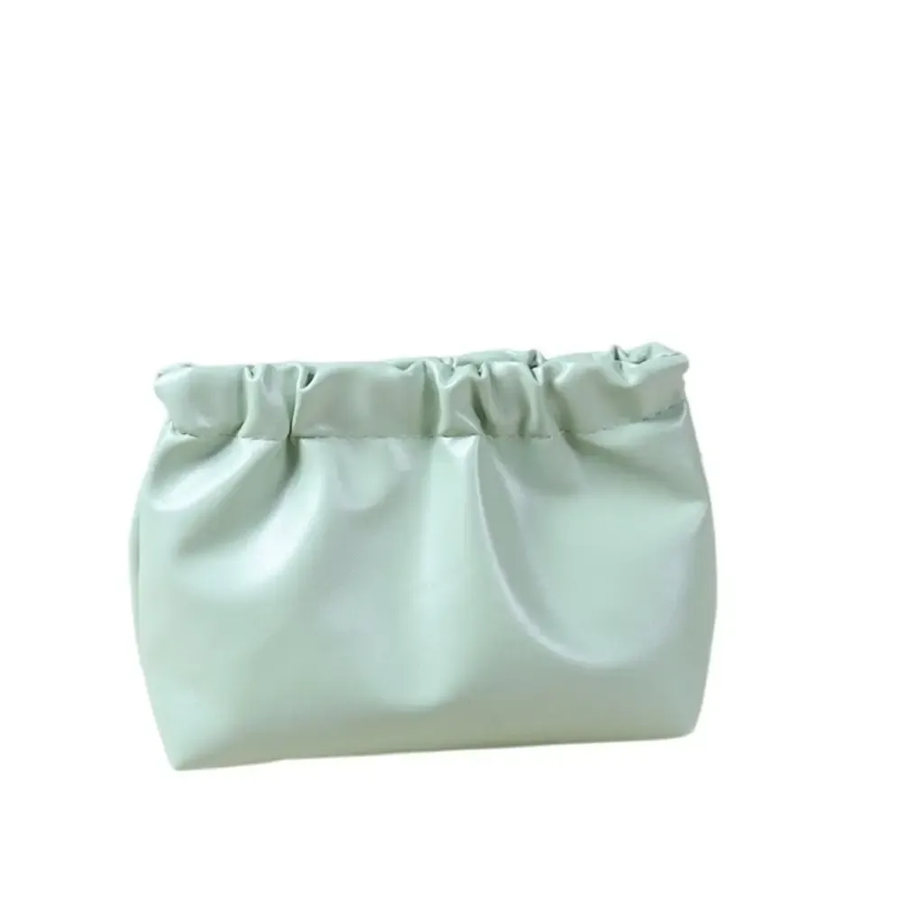 mini sac à cosmétiques en cuir pu, sac de rangement, sac de maquillage, sac de rangement de rouge à lèvres, fournitures de voyage à fermeture automatique, sac de printemps en feuille