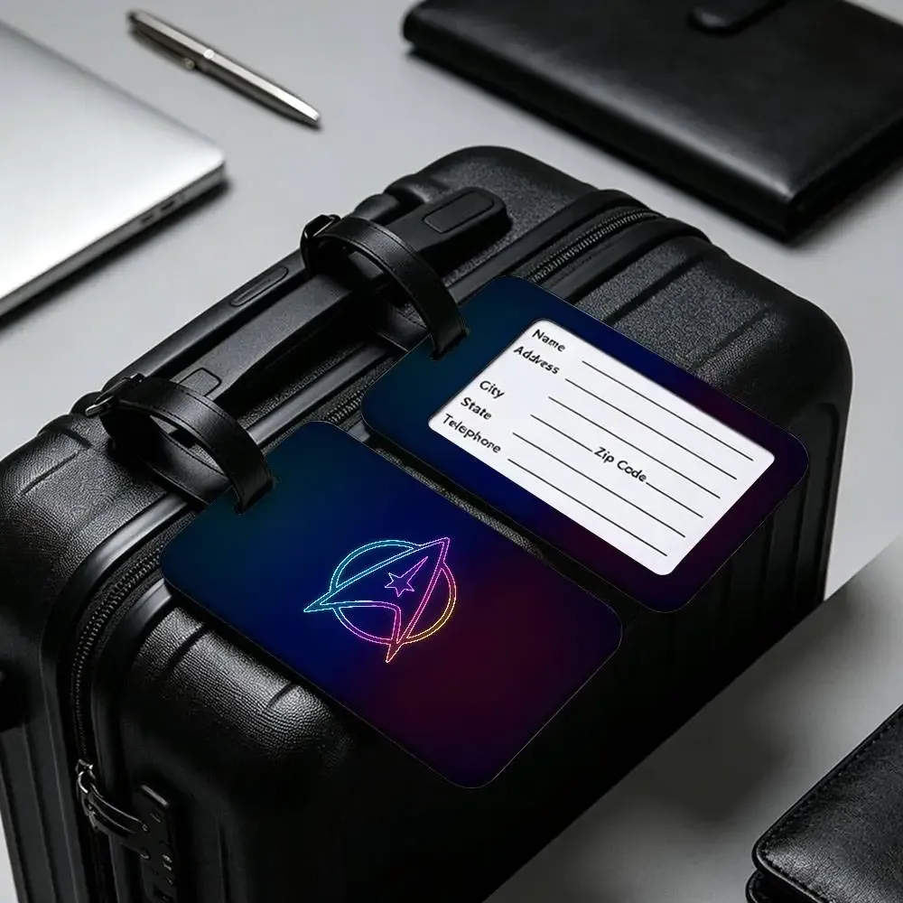 étiquette d'identification de bagages en pvc s-star t-trek scifi, porte-carte d'information anti-perte, étiquette nominative pour valise de voyage