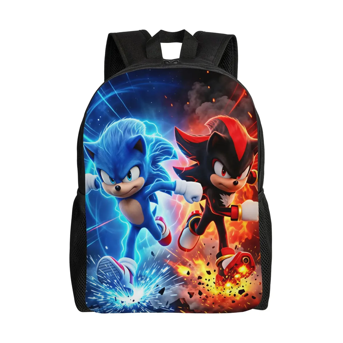 sac à dos sonices cartoon, sac à dos sportif en polyester pour étudiants, léger, kawaii, sacs d'école, sac à dos