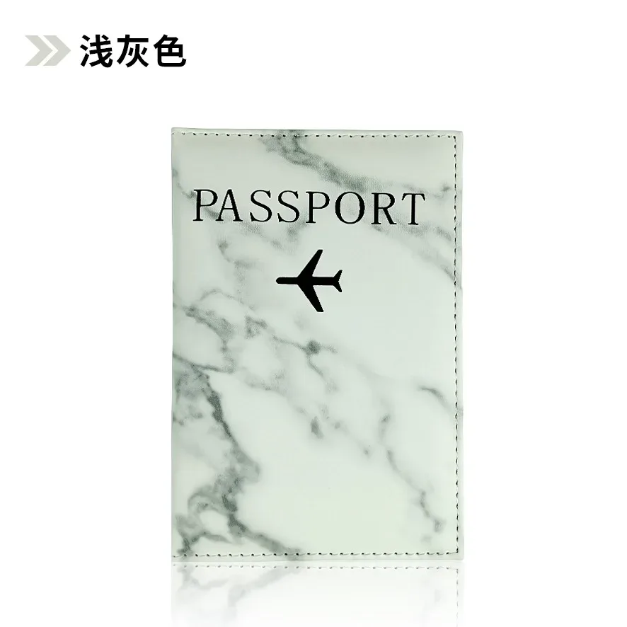 couverture de passeport en cuir pu, porte-passeport de voyage simple avec lettres d'avion imprimées pour femmes et hommes, cadeau de mariage à la mode