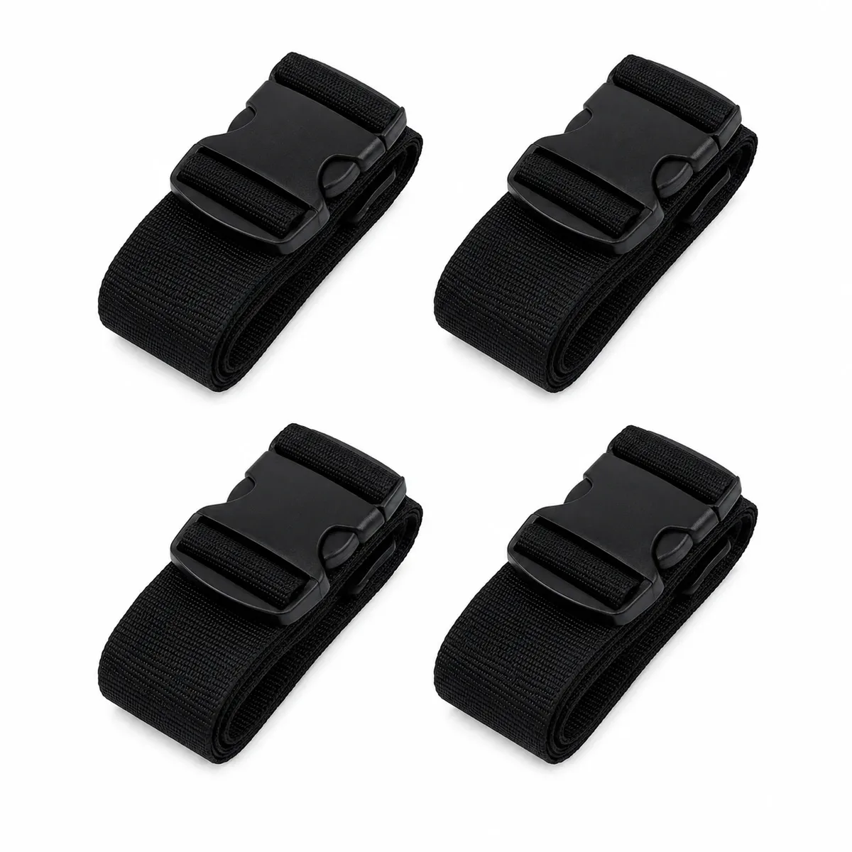 sangles de bagages réglables (4 pièces) – ceintures de valise en sangle avec boucle de sécurité pour valises de 20 à 32 pouces – accessoires de voyage
