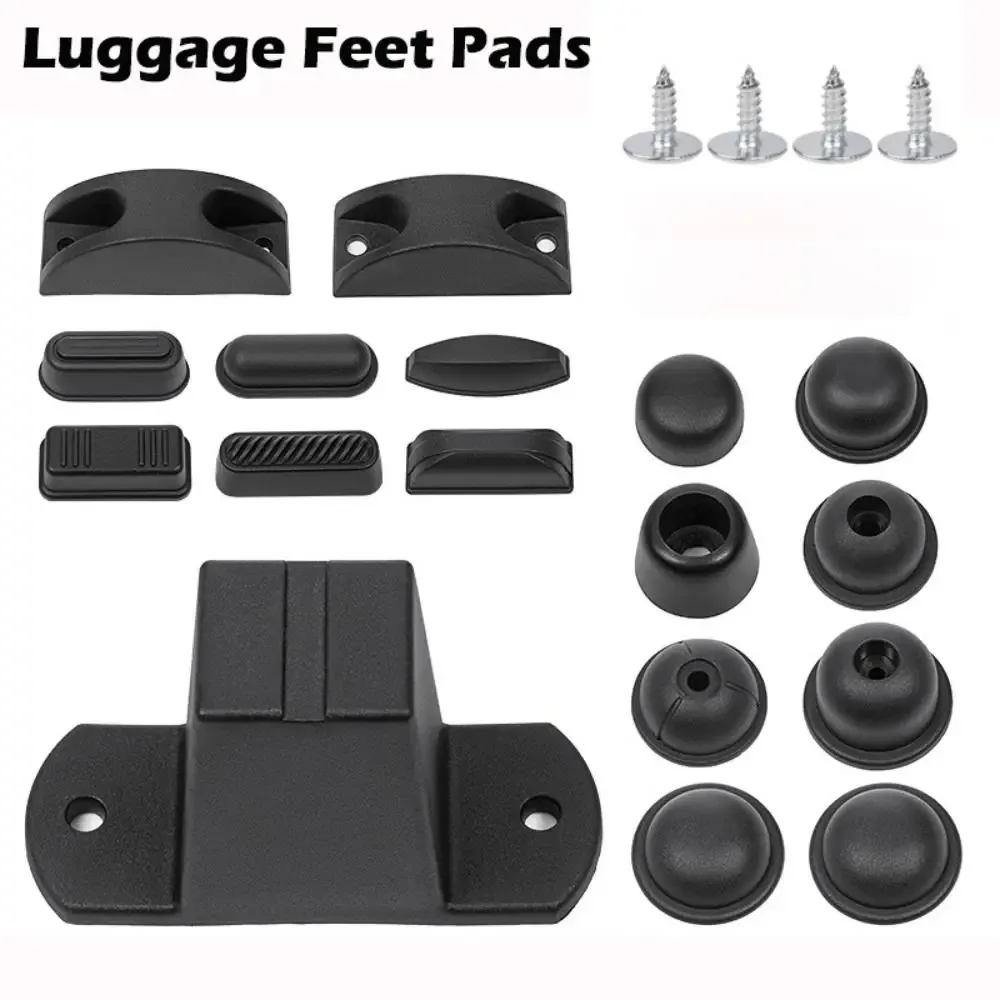 accessoires pour sacs : patins de protection en plastique noirs pour bagages avec vis, support inférieur de va