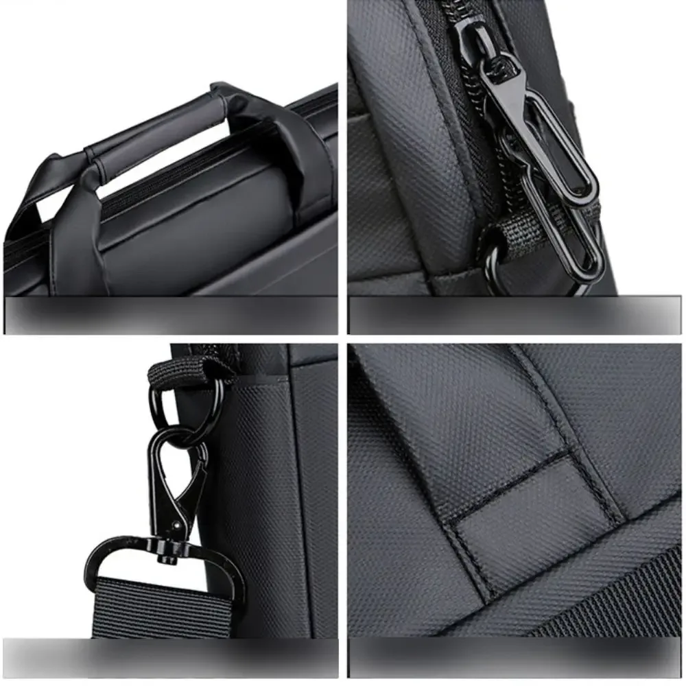 sac à main étanche en cuir pour ordinateur portable 15 pouces, sacoche de bureau de marque célèbre pour hommes