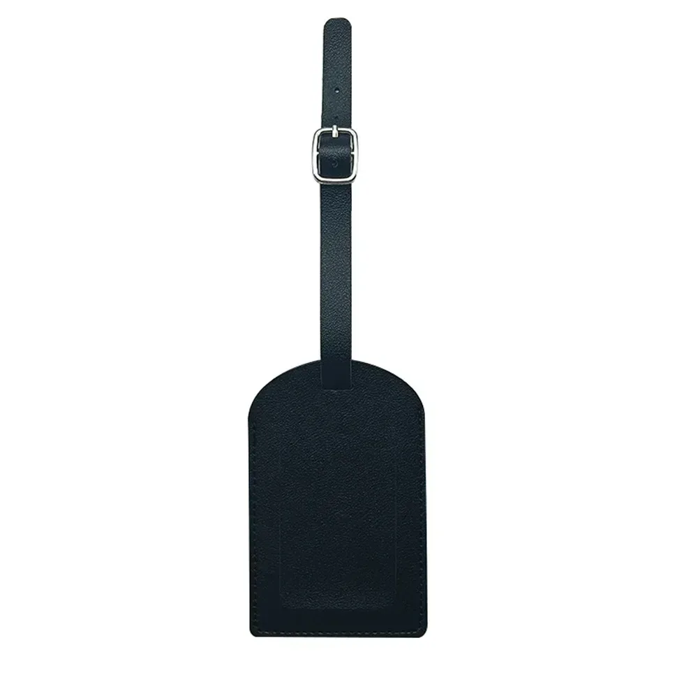 étiquette de bagage portable en cuir pu, 1 pièce, identifiant de valise, étiquette de sac d'embarquement, nom, identification, porte-adresse, accessoires de voyage