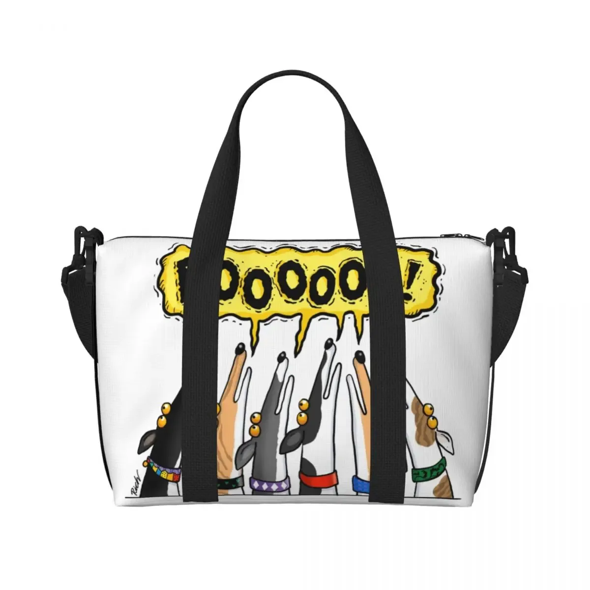 sac fourre-tout personnalisé whippet peeping pour femme, grande capacité, lévrier lévrier, sac de voyage pour chien, salle de sport, plage