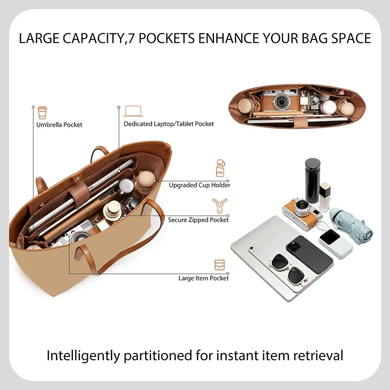 organisateur de sac en nylon souple et durable pour city 33, accessoire de rangement intérieur pour sac à main, idéal comme cadeau