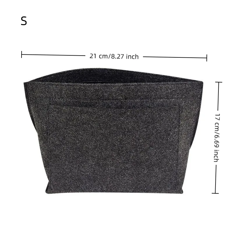 insert en feutre pour sac à main, organisateur de sac de voyage portable en forme de dumpling, support pour trousse de maquillage en tissu feutré