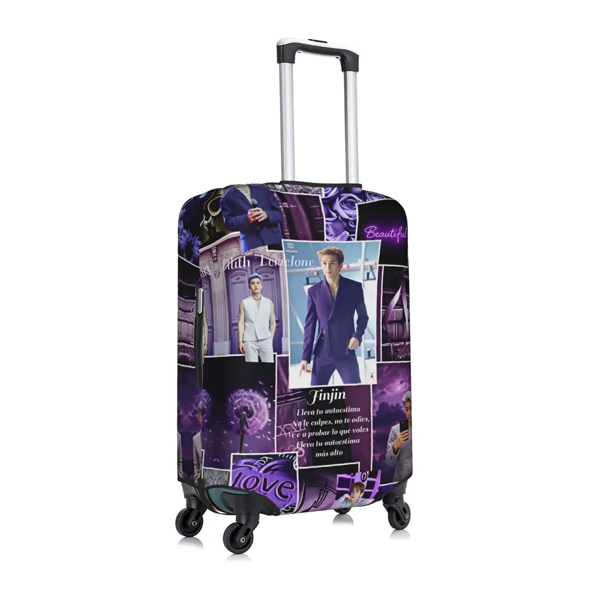 housse de valise anti-poussière mj jinjin cha eun woo a-astros collage yoon san ha rocky pour bagages de voyage de 18 à 32 pouces