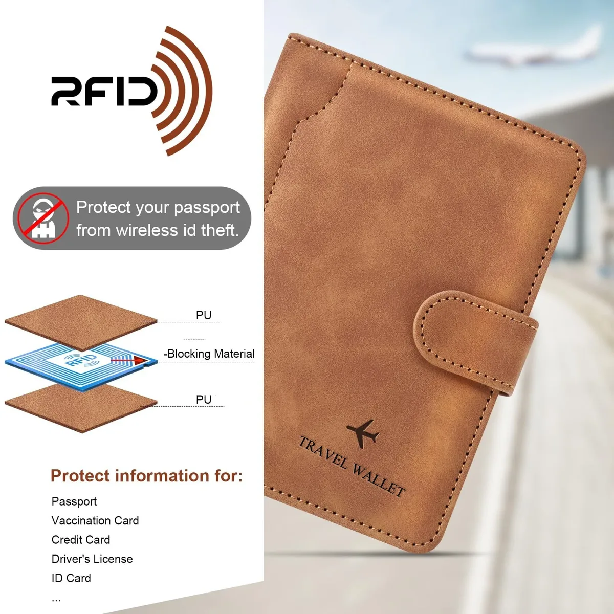 porte-passeport pour les essentiels de voyage, étui de protection pour passeport, accessoires indispensables pour les femmes et les hommes