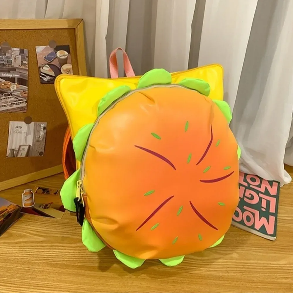 sac à dos drôle de grande capacité pour cheeseburger, imperméable, joli style, sac à dos d'école multicouche pour femmes et hommes