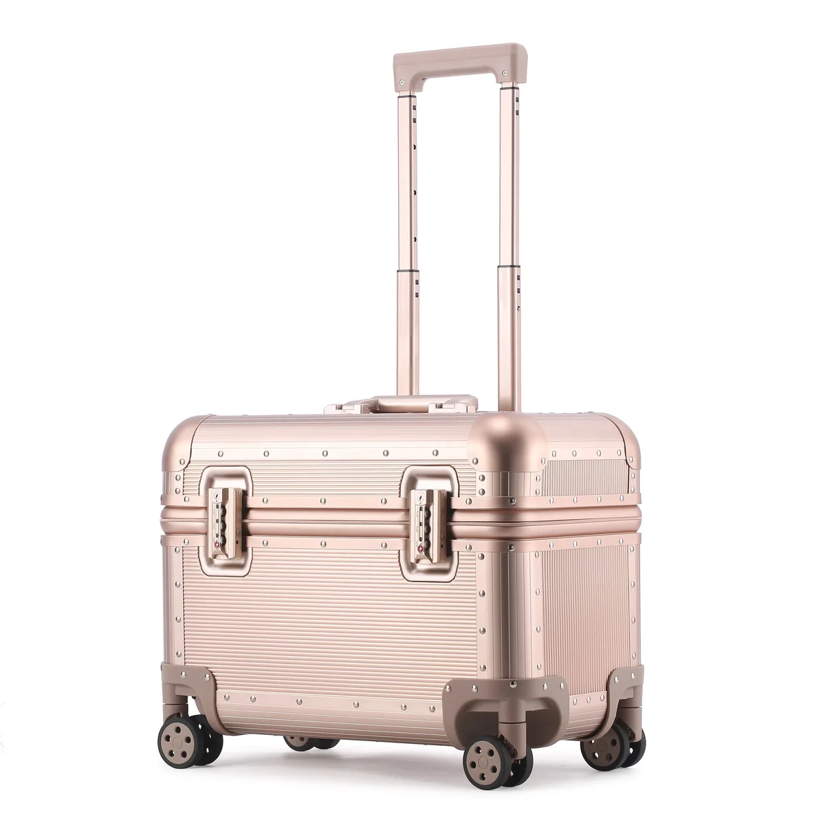 valise de pilote en polycarbonate à cadre en aluminium avec serrure tsa, étui pour équipement photographique, 4 roues pivotantes, bagage cabine.
