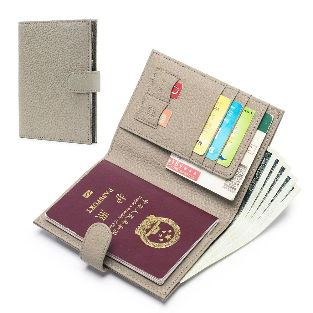 porte-passeport de voyage en cuir véritable, lettres personnalisées, blocage rfid, porte-carte de crédit, pince à billets ultra-mince, sac de rangement pour billets