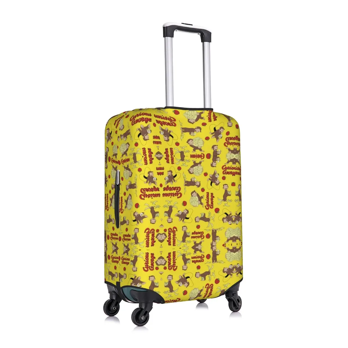 housse de valise anti-poussière, motif dessin animé curious george funny tv monkey anime, protection pour bagages de 18 à 32 pouces