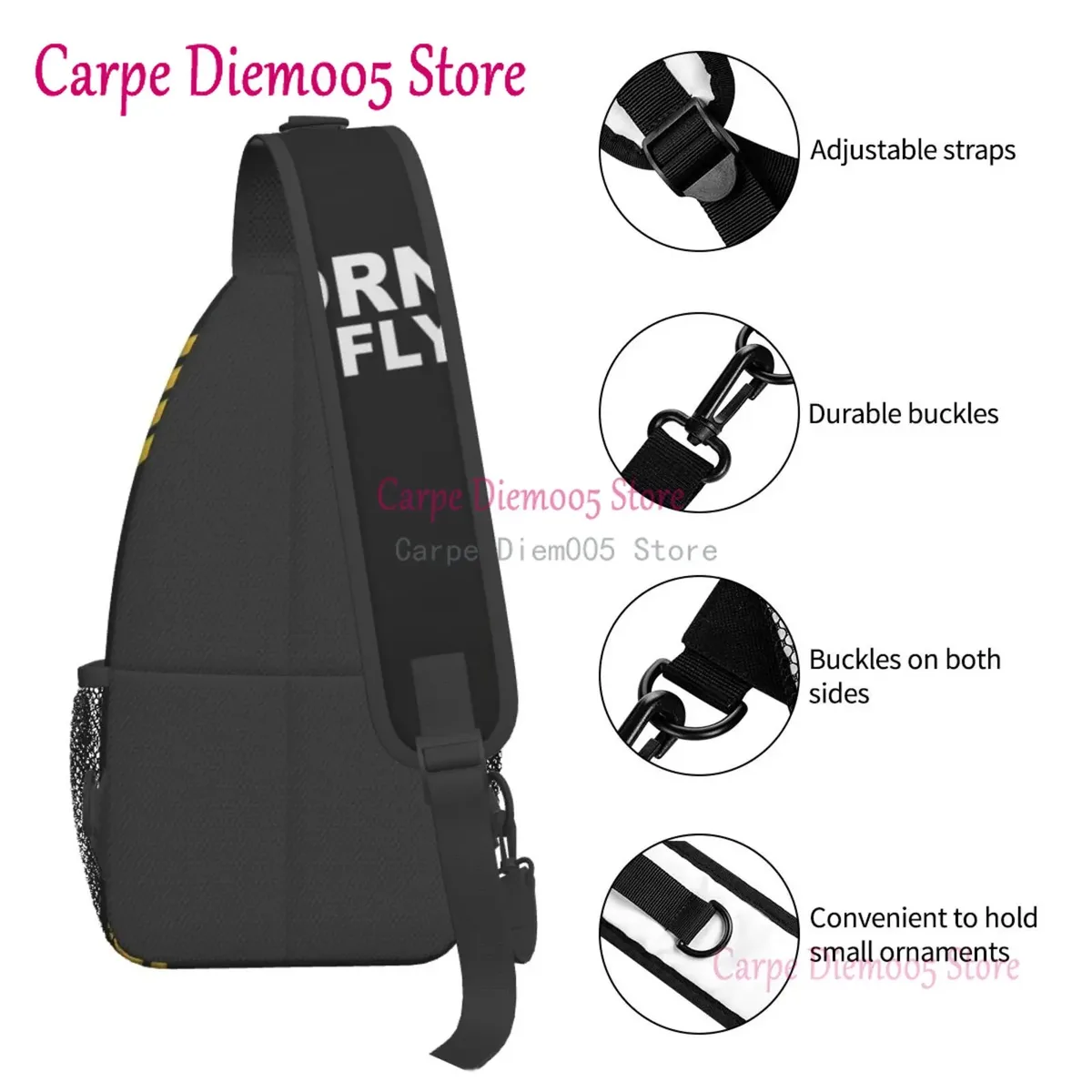 sac à bandoulière à rayures captain pour hommes, sac à dos à bandoulière pour randonnée