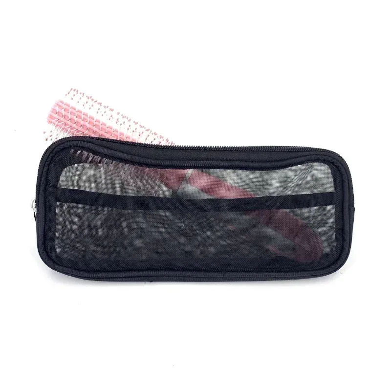 étui de voyage pour pinceaux de maquillage, trousse de toilette cosmétique, organisateur pour hommes et femmes, outils de beauté, kit dopp en maille, pochette, accessoires de rangement de lavage