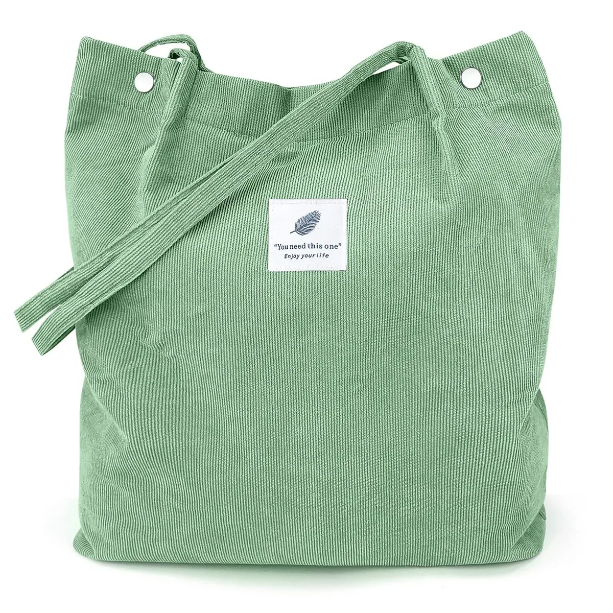 sac fourre-tout en velours côtelé, fourre-tout mignon pour femmes, sac à bandoulière avec poche intérieure pour le travail, la plage, les voyages et le shopping, l'épicerie
