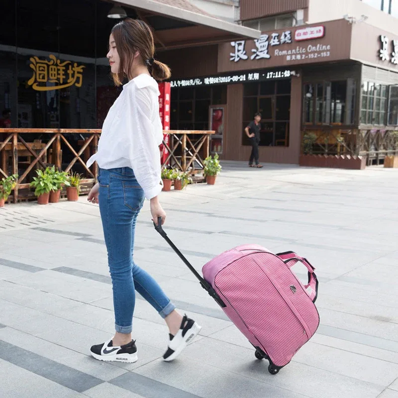 sac de voyage à roulettes pour hommes et femmes, valise à roulettes, étanche, affaires, bagages à roulettes, mode