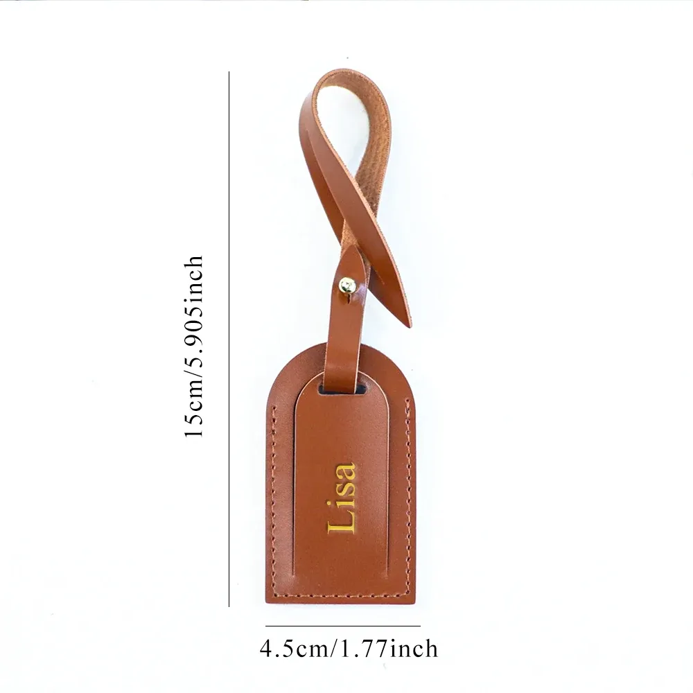 étiquettes de bagages, cartes d'embarquement et plaques d'identification personnalisées en cuir pu haut de gamme et simples pour valises